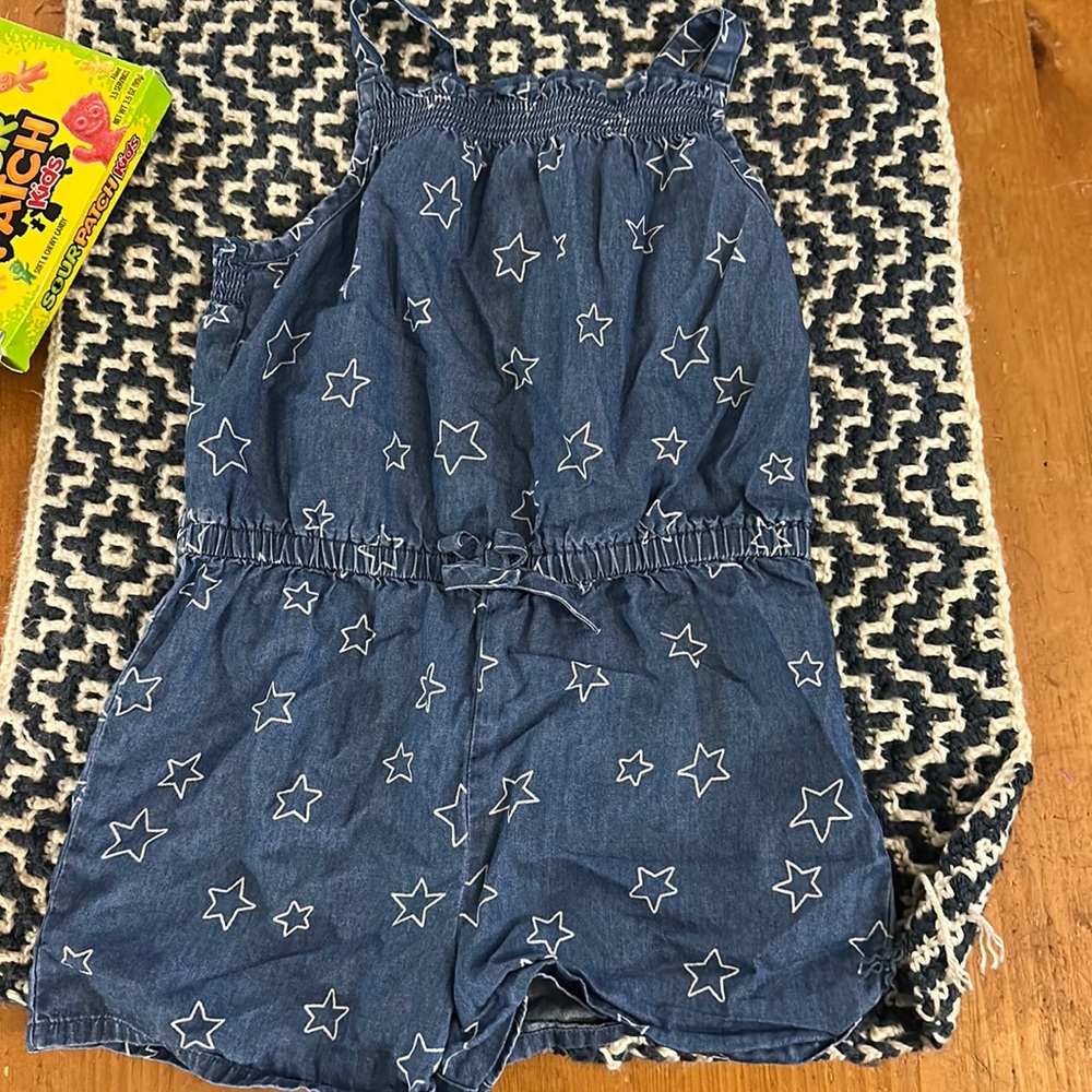 Little girls denim jumper